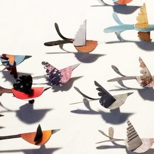 Birds - Paper sculpture bringing to life the Observer Pocket Book series