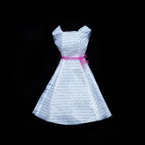 Stitched tissue paper dress - How Do I Love Thee